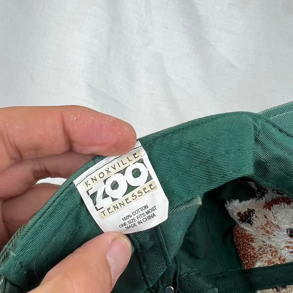 Vintage Knoxville Zoo Tennessee Red Panda Green Baseball Cap